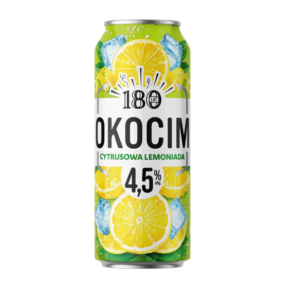 Piwo Okocim Cytrusowa Lemoniada 4,5% 500 ml puszka DRS