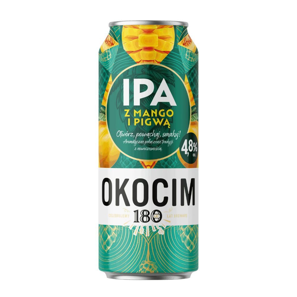 Piwo Okocim IPA Mango z Pigwą 4,8% 500 ml puszka DRS