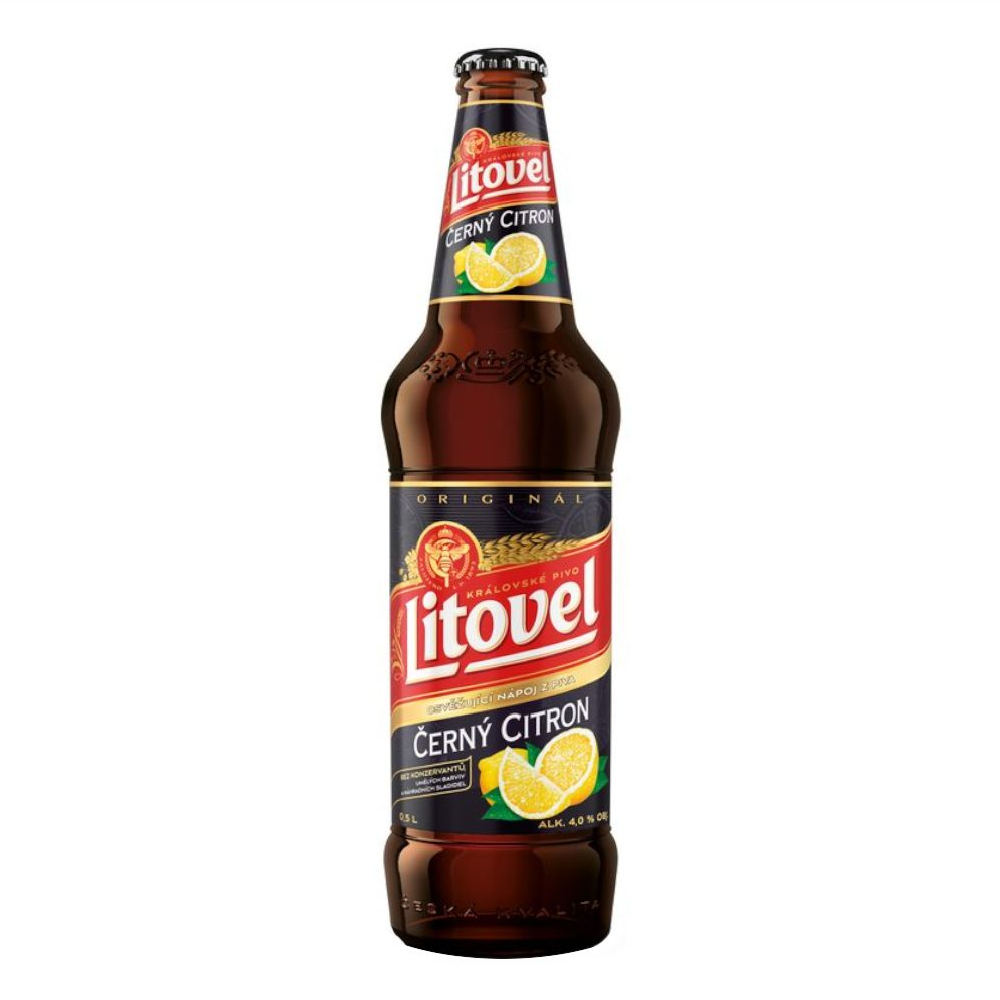 Piwo Litovel Cerny Citron 4% 20 x 500 ml