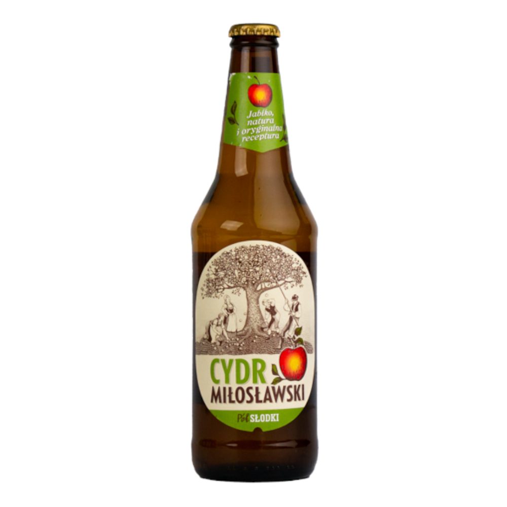 Cydr Miłosław Miłosławski Półsłodki 4,5% 500 ml