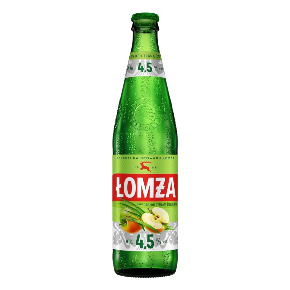 Piwo Łomża Jabłko i Trawa Żubrowa 4,5% 500 ml
