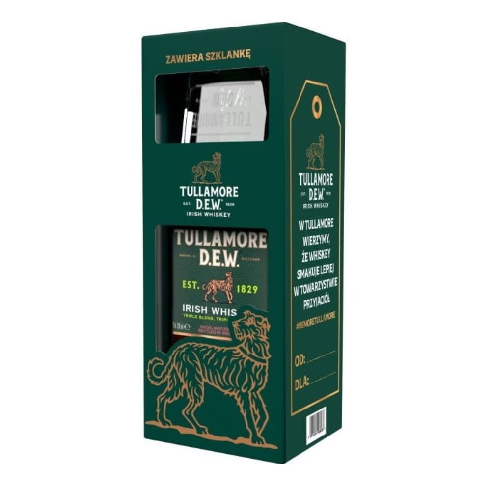 Whisky Tullamore Dew + szklanka 40% 700 ml