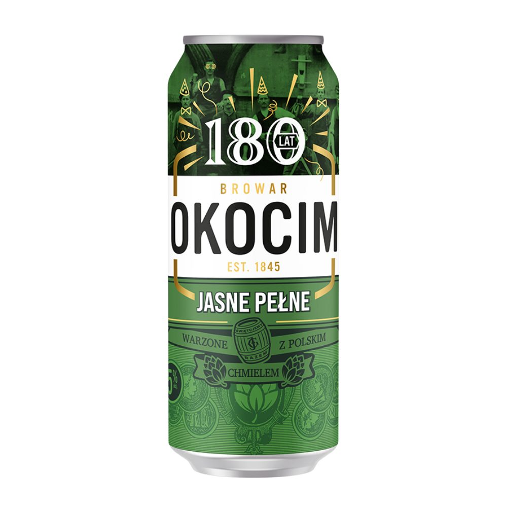 Piwo Okocim Jasne Pełne 5% 500 ml Puszka DRS